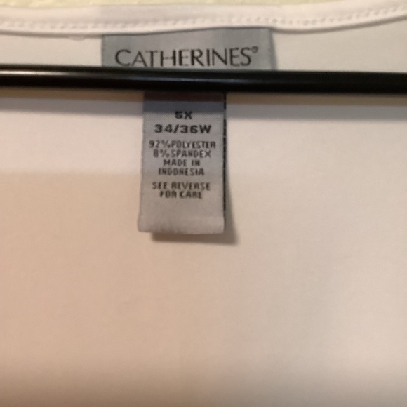 Catherine’s Women’s plus size 5X casual polyester spandex blend white tank top - Picture 8 of 8